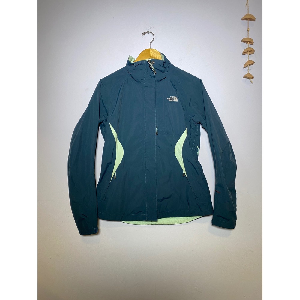 Blue The Blue Northface HyVent Hooded Waterproof Rain Jacket - (Women's M/M)